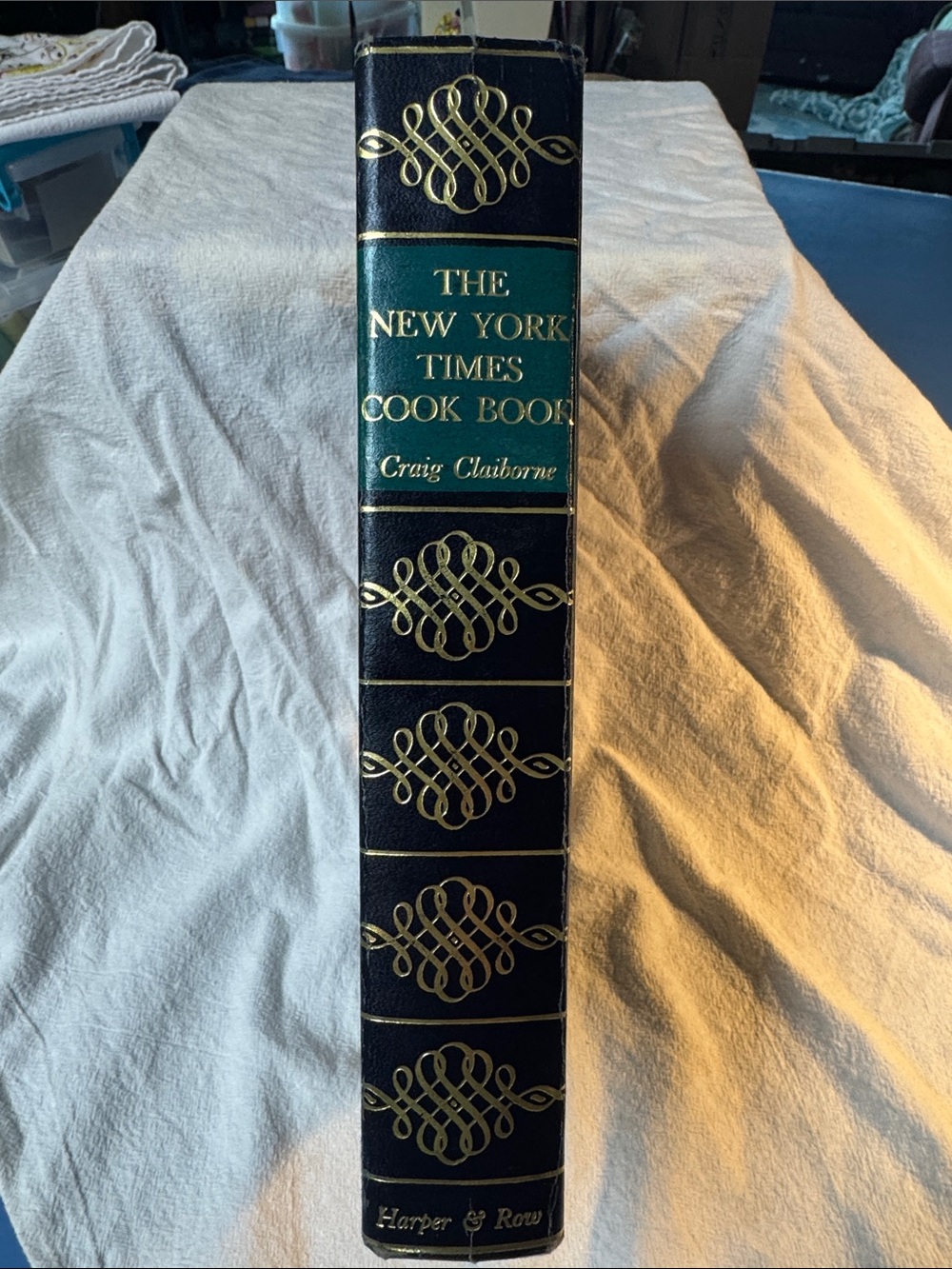 The New York Times Cook Book - Green/Gold Decorative Spine- Craig Claiborne-1961